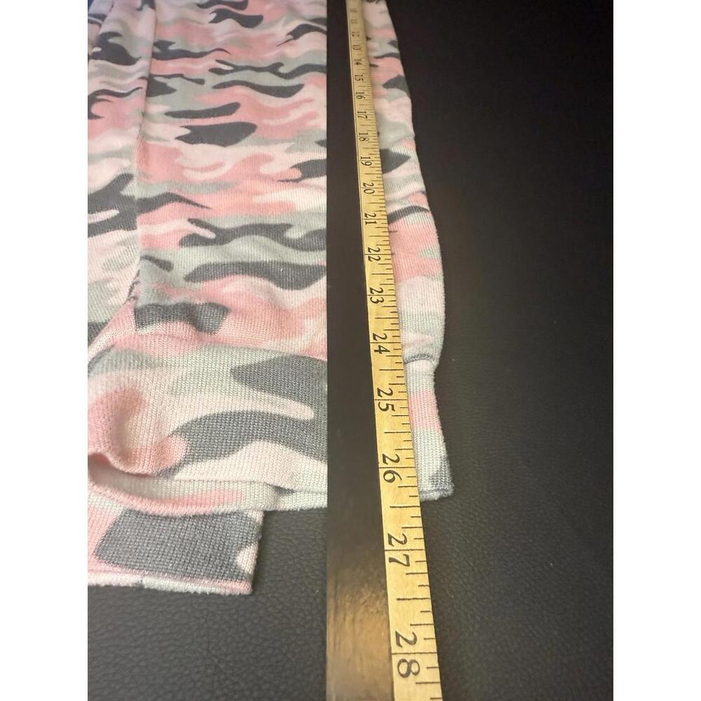MUK LUKS  Hacci Knit Novelty Pajama Set Pink Camo Medium - Picture 11 of 12